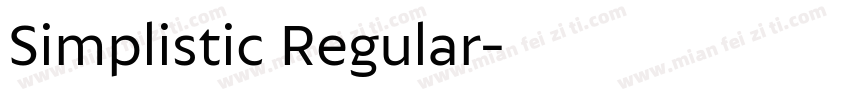 Simplistic Regular字体转换